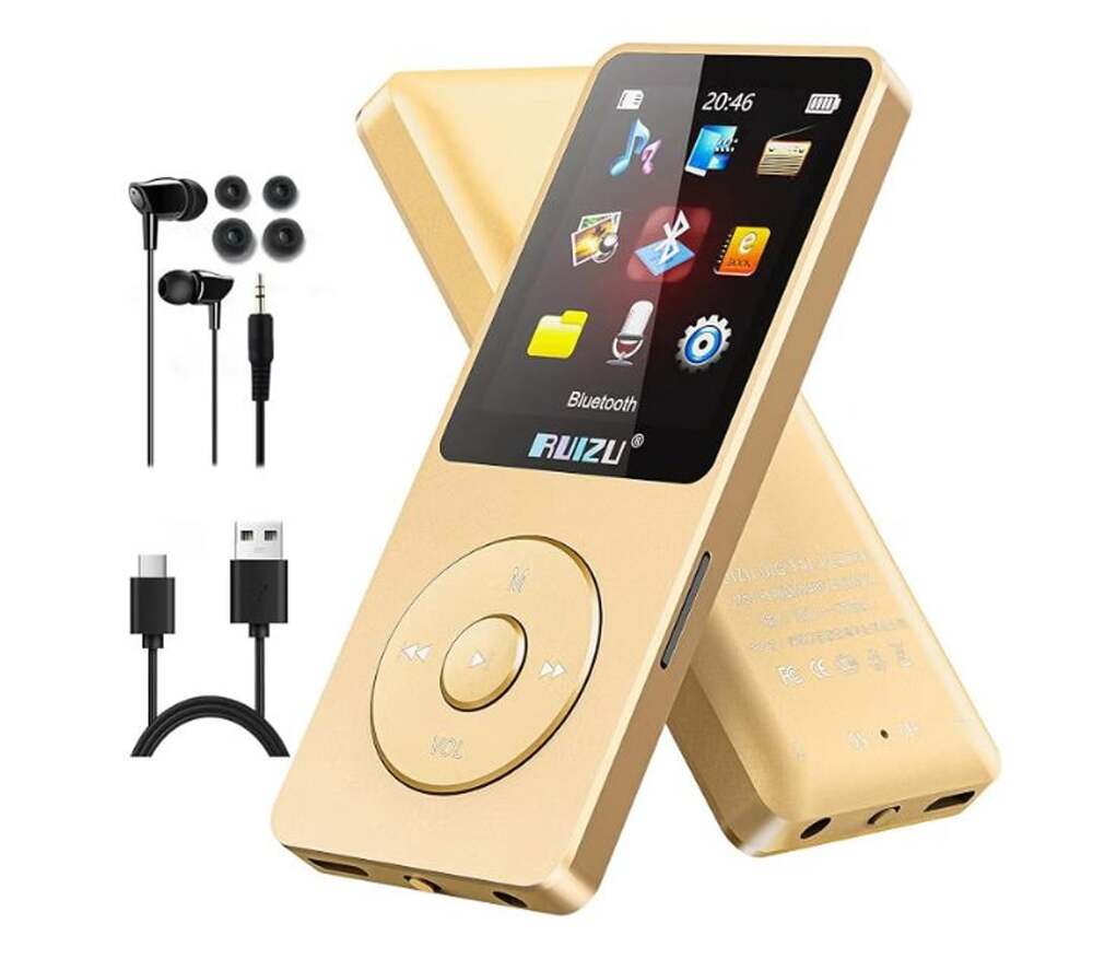 RUIZU 64GB MP3 Player with Bluetooth Gold